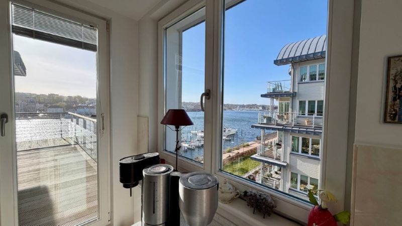 Salziger Ausblick aus der Küche